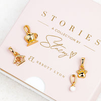 Stacey's Stories Pearl Charm (Gold)