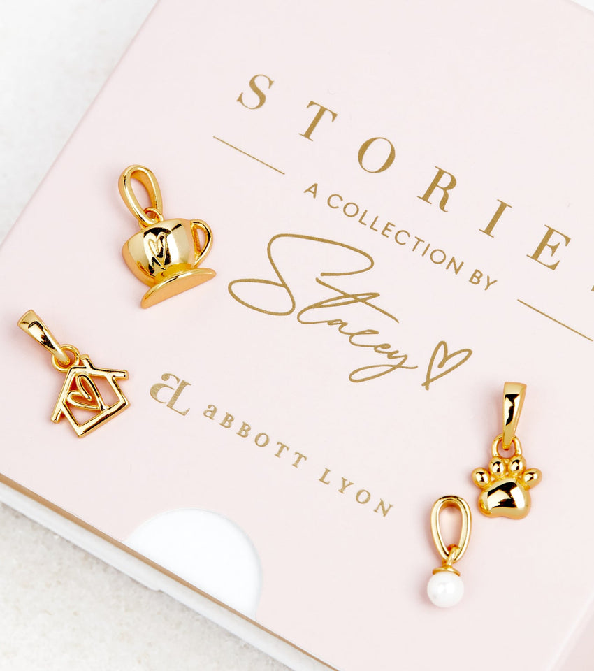 Stacey's Stories Pearl Charm (Gold)