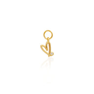 Stacey's Stories Doodle Heart Huggie Charm (Gold)
