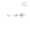 Stacey's Stories Pearl Stud Earrings (Silver)