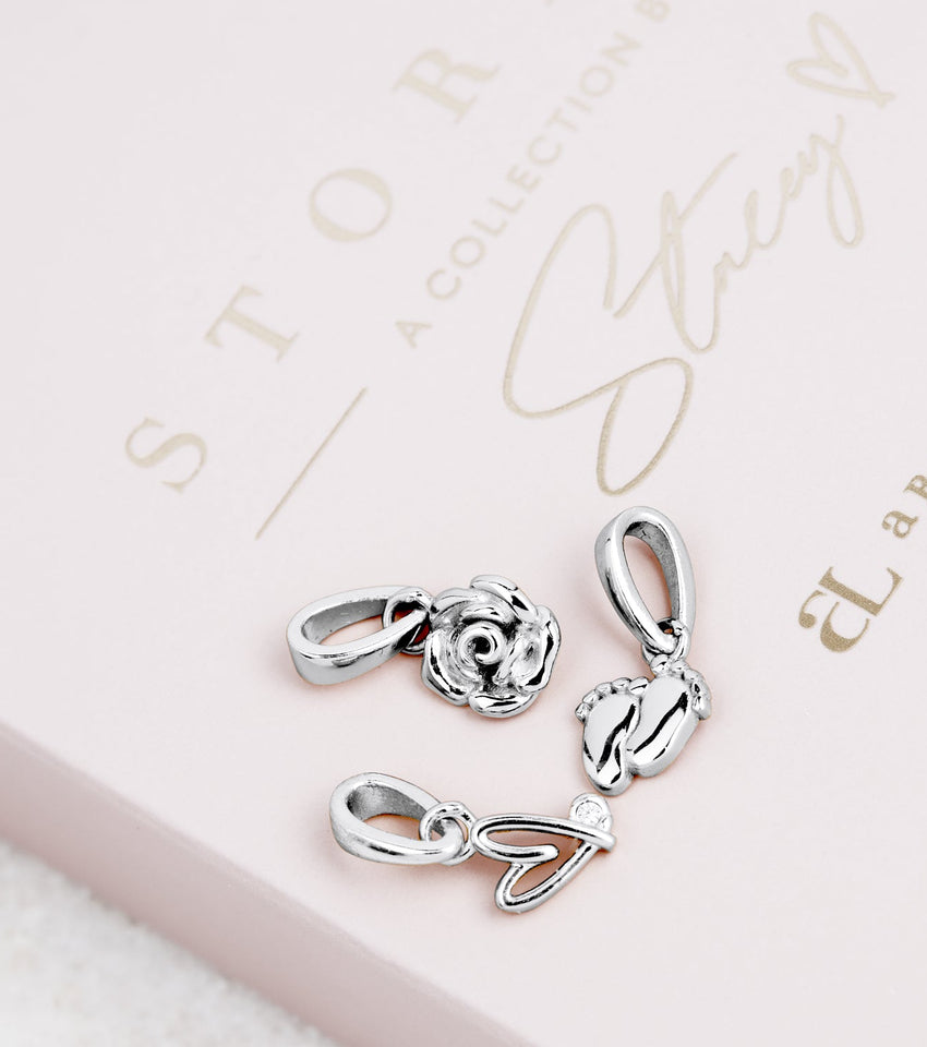 Stacey's Stories Rose Charm (Silver)
