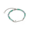 Blue Quartz Beaded Name Bracelet (Silver)