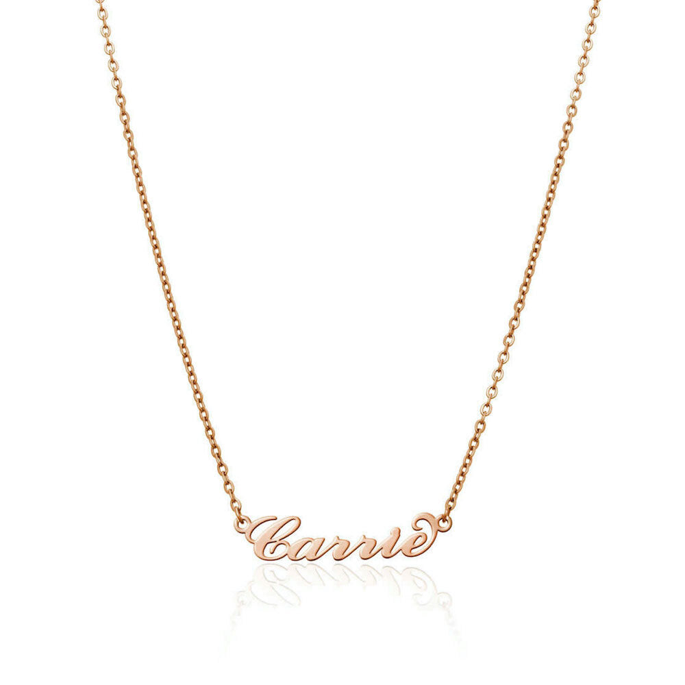 Carrie Name Necklace (Rose Gold) – Abbott Lyon