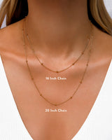 Circular Sphere Chain Necklace (Gold)