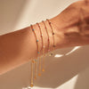 Colourful Sphere Chain Bracelet Bundle (Gold)