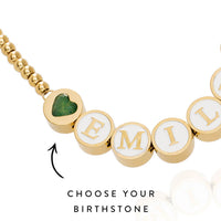 Custom Bead Bracelet (Gold)
