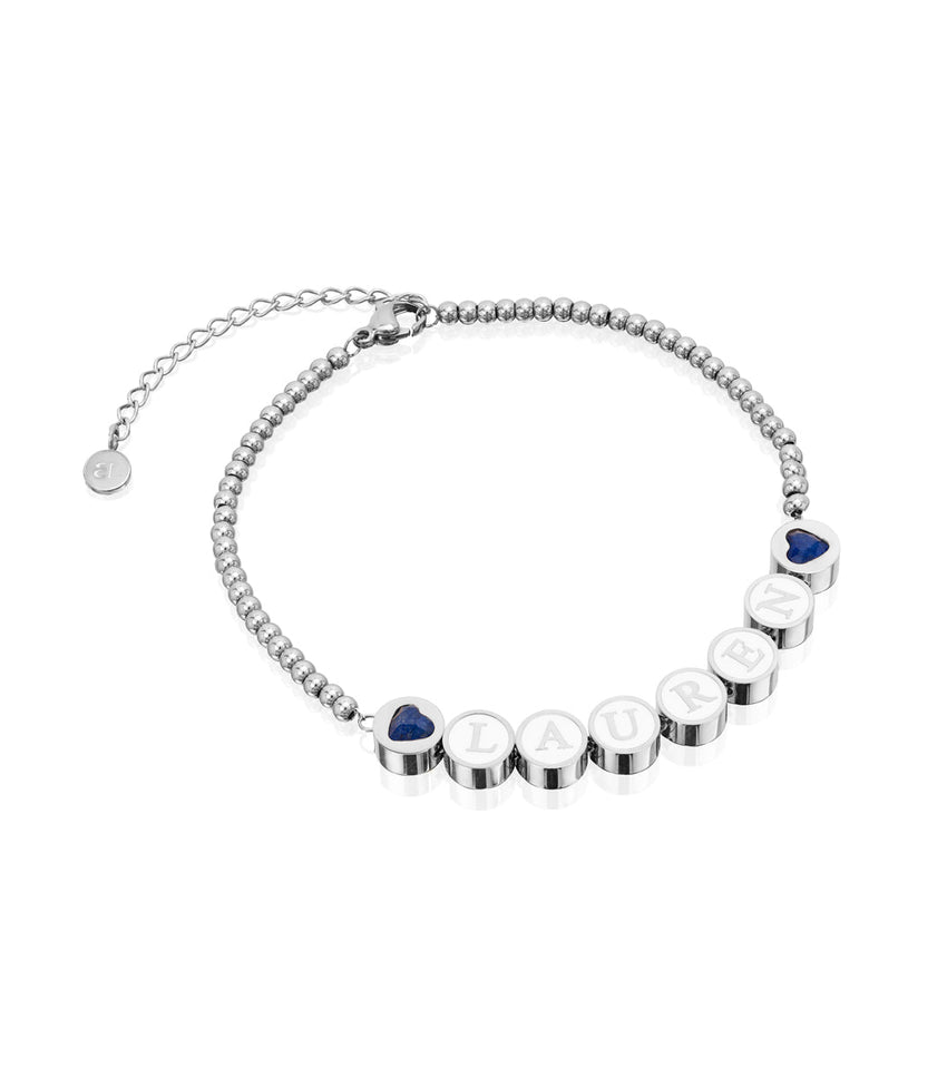 Custom Bead Bracelet (Silver)