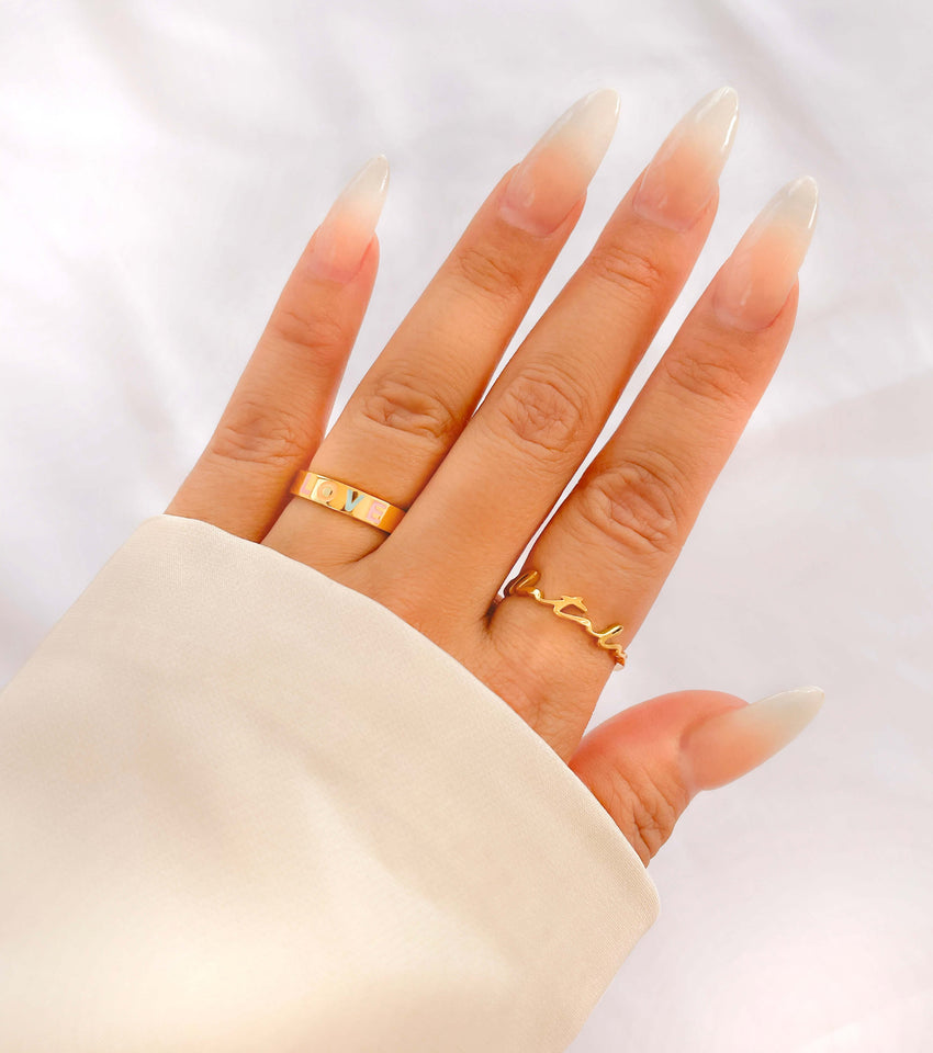 Custom Enamel Ring (Gold)