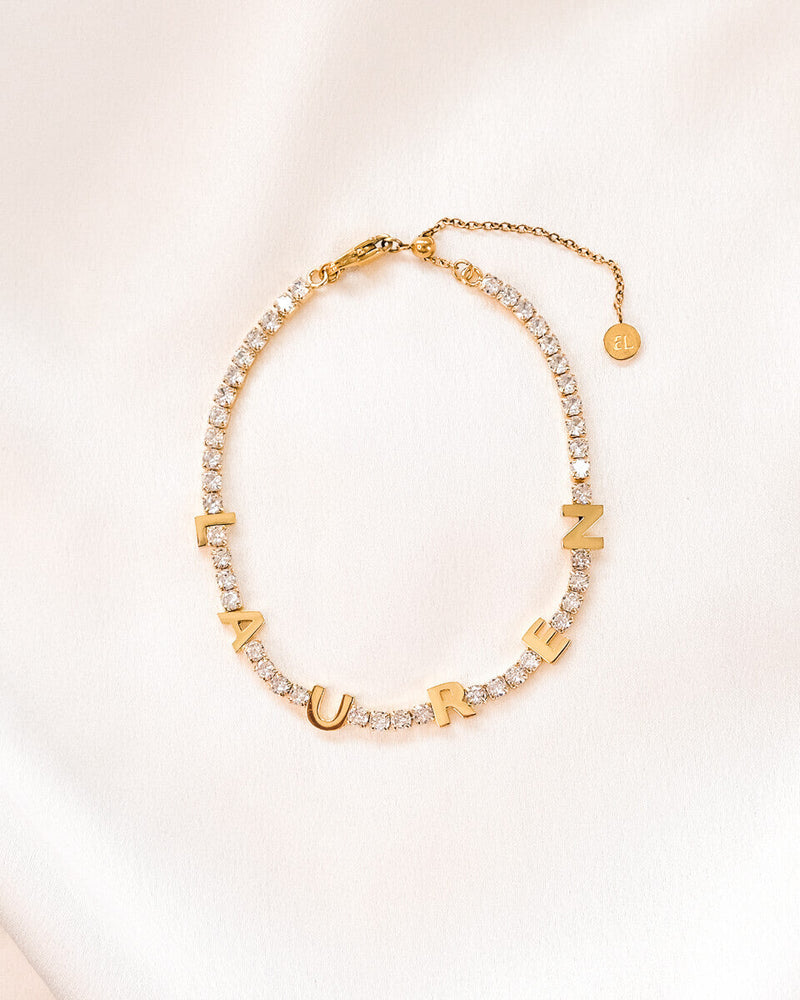 Custom Tennis Name Set (Gold)