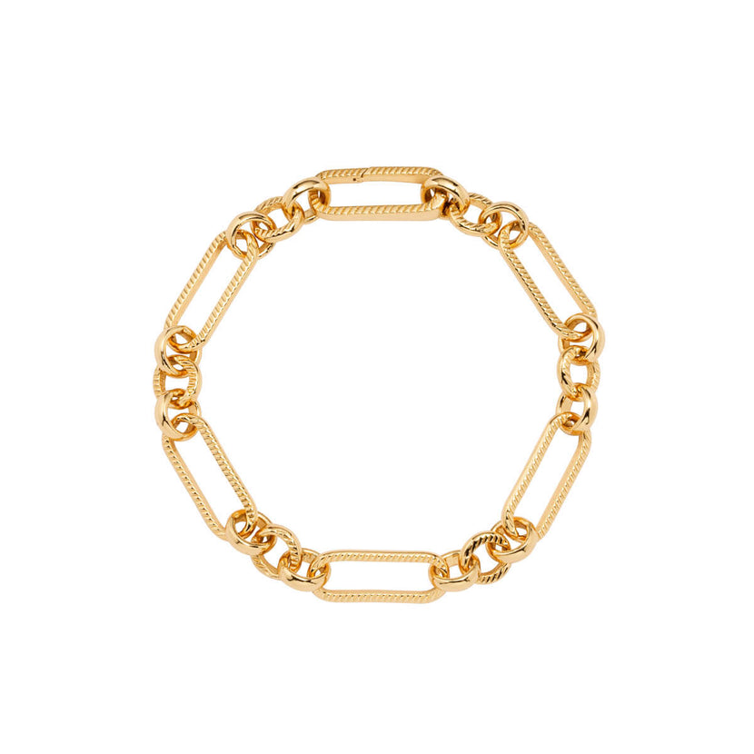 Figaro Chain Bracelet (Gold)