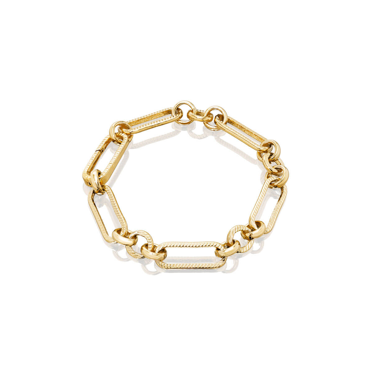 Figaro Chain Bracelet (Gold) – Abbott Lyon