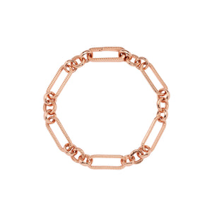Figaro Chain Bracelet (Rose Gold)