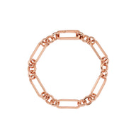 Figaro Chain Bracelet (Rose Gold)