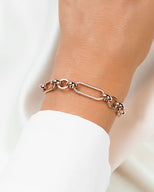 Figaro Chain Bracelet (Rose Gold)