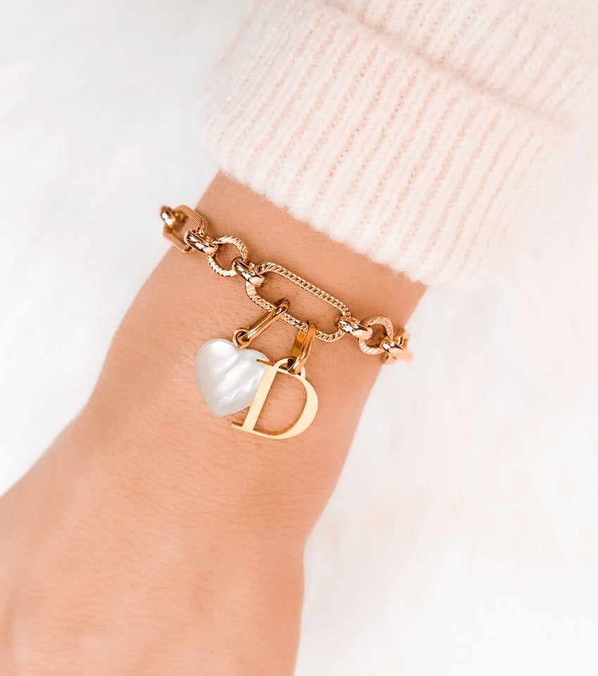 Figaro Chain Bracelet (Rose Gold)