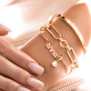 Figaro Chain Bracelet (Rose Gold)