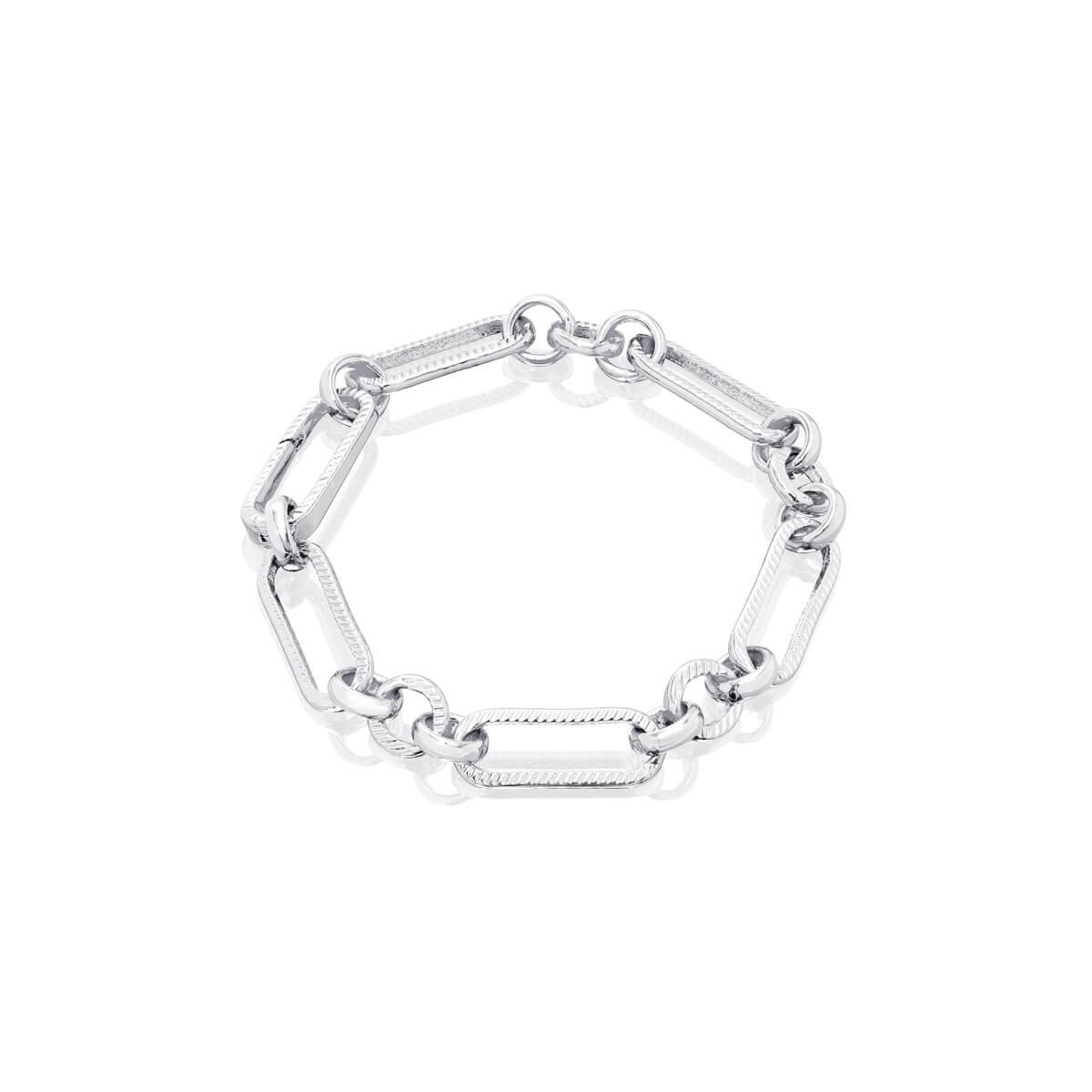 Figaro Chain Bracelet (Silver) – Abbott Lyon