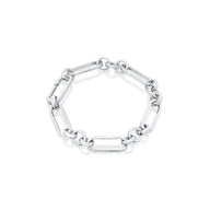 Figaro Chain Bracelet (Silver)