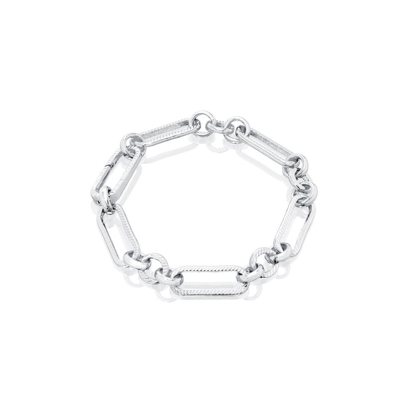 Figaro Chain Bracelet (Silver)