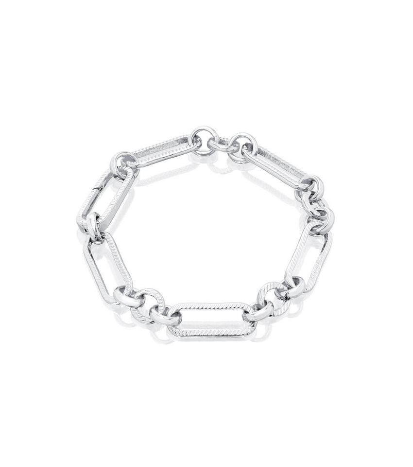 Figaro Chain Bracelet (Silver)