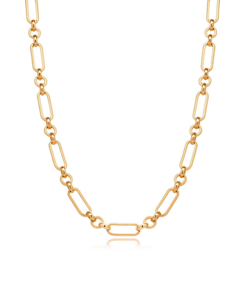 Figaro Chain Necklace (Gold)