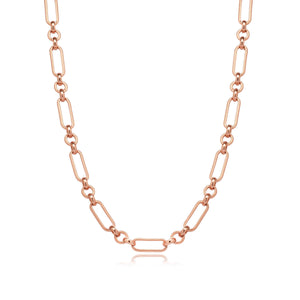 Figaro Chain Necklace (Rose Gold)