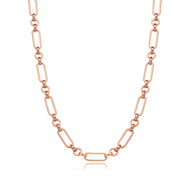 Figaro Chain Necklace (Rose Gold)