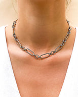 Figaro Chain Necklace (Silver)
