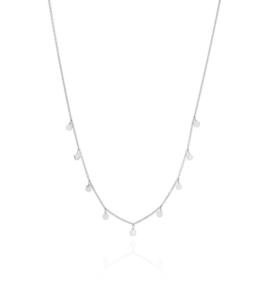 Hanging Disc Necklace (Silver)