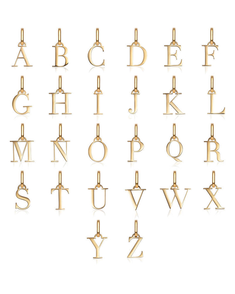 Heart & Letter Multi Chain Layered Set (Gold)