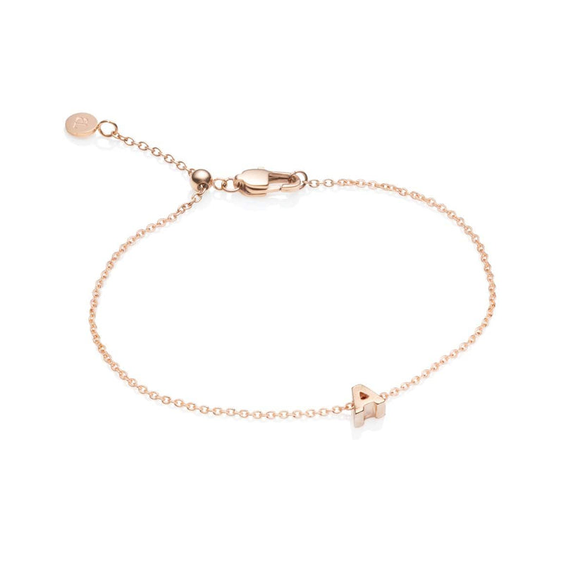 Initial Bracelet (Rose Gold)