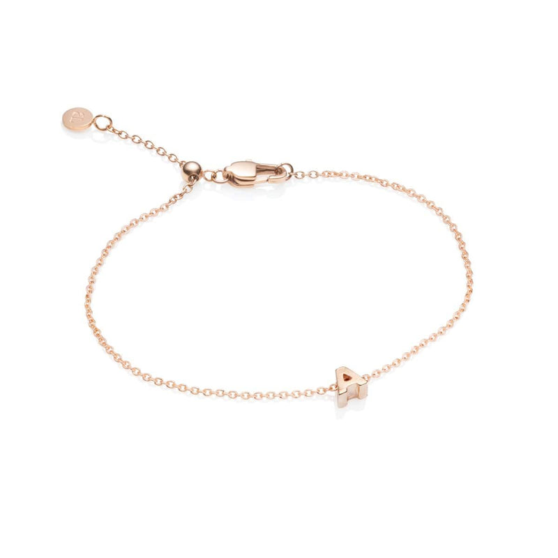 Initial Bracelet (Rose Gold)