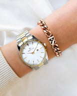 Initial Curb Bracelet (Rose Gold)