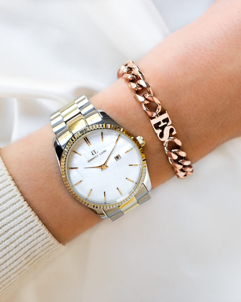 Initial Curb Set (Rose Gold)