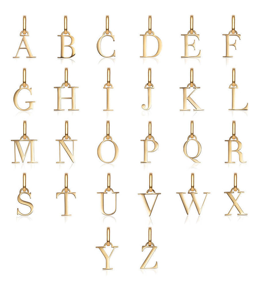 Letter & Birthstone Sphere Chain Layered Set (Gold)