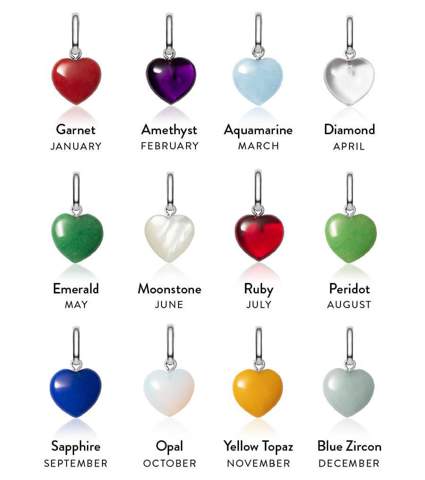 Letter & Birthstone Sphere Chain Layered Set (Silver)