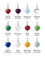 Letter & Birthstone Sphere Chain Layered Set (Silver)