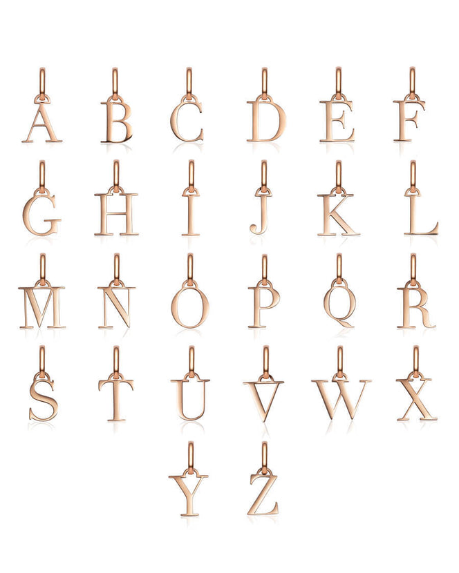 Letter Pendant (Rose Gold)