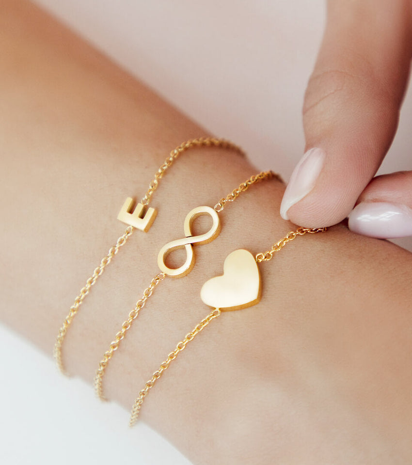 Little Luxe Heart Bracelet (Gold)