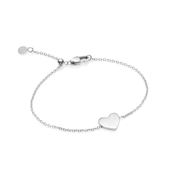 Diamond Heart Bracelet 1/20 ct tw Round-cut Sterling Silver | Kay