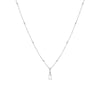 Lowercase Initial Sphere Chain Necklace (Silver)