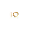 Luxe Crystal Huggie Hoop Earrings (Gold)