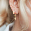 Luxe Crystal Huggie Hoop Earrings (Gold)