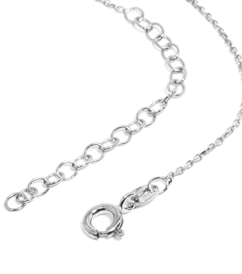 Luxe Crystal Name Necklace (Silver)