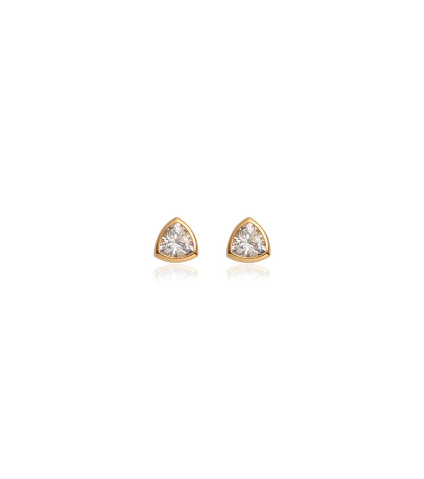 Luxe Crystal Stud Earrings (Gold)