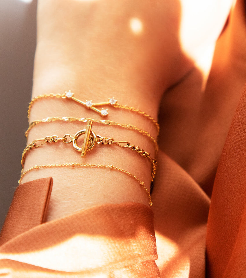 Luxe Crystal Zodiac Bracelet (Gold)