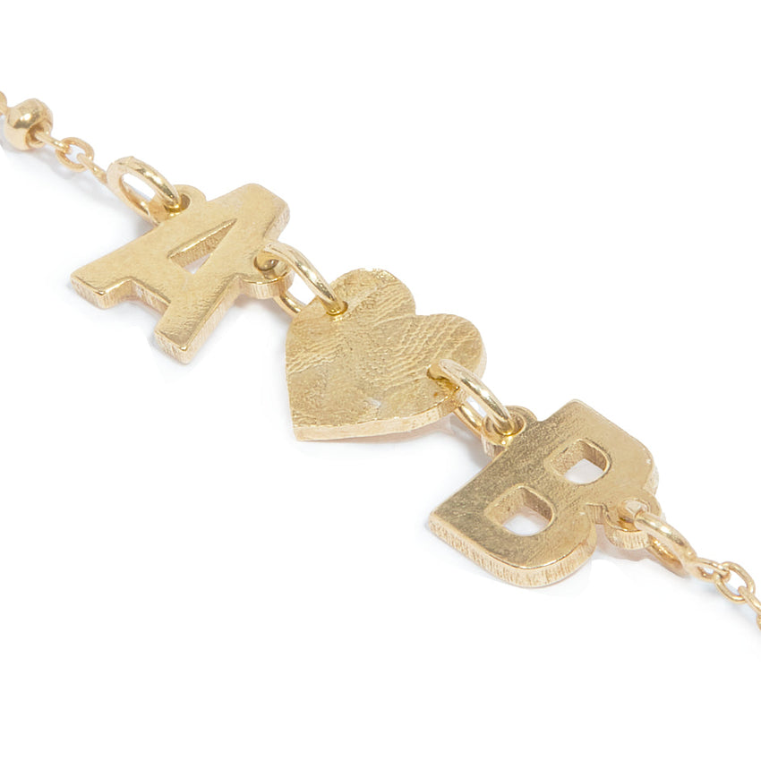 abbott lyon luxe custom initials necklace gold