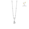 Luxe Diamond Sphere Chain Necklace (Silver)