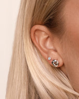 Diamond Stud Earrings (Silver)