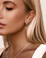 Diamond Stud Earrings (Silver)
